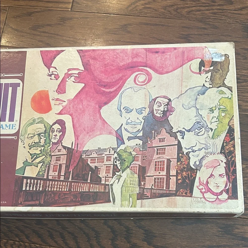Whodunit Mystery Detective Game Vintage Box - Pink, Purple, Cream Artwork 1972 - Picture 3 of 8